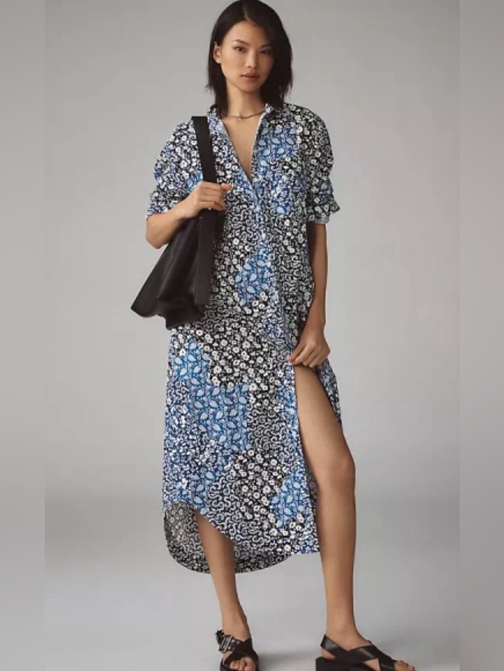 Anthropologie Maeve The Soren Shirt Dress Floral Size XL